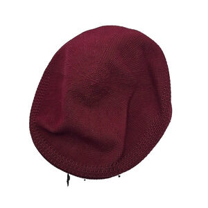 Vtg Bee Hats Burgundy Summer Flat Cabbie Newsboy Driving Golf Hat Mens Large